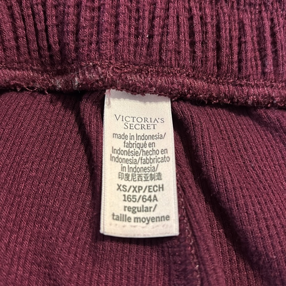 Victoria's Secret Burgundy Pajama Set - Picture 6 of 7
